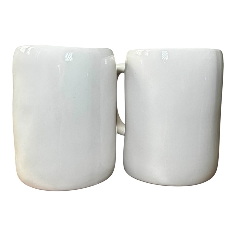 Rae Dunn Mr. And Mrs. Coffee Mug Set, Vintage Ivory, Excellent New Condition - Picture 4 of 4